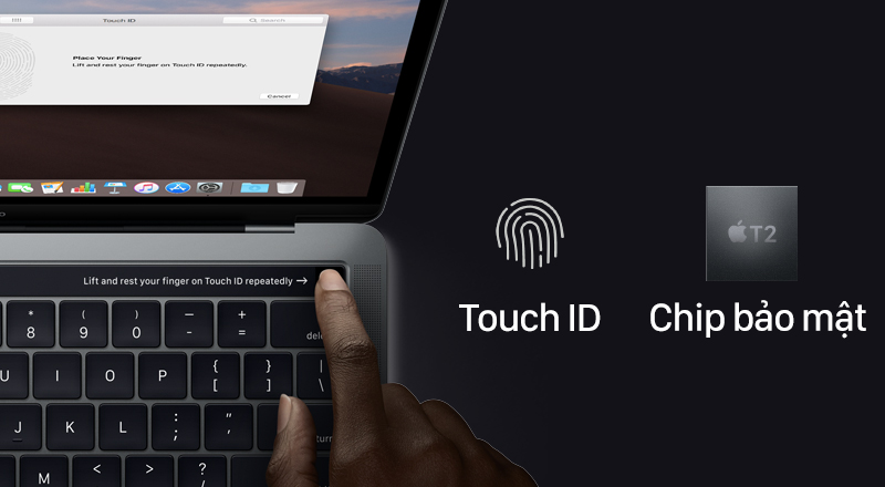 Toucj ID trên Apple Macbook Pro 2018 13 inch Touchbar MR9Q2SA 