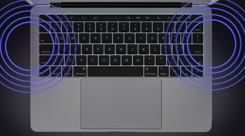 Hệ thống loa trên Apple Macbook Pro 2018 13 inch Touchbar MR9Q2SA 